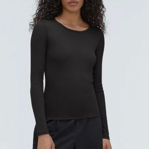Everlane The Prima Micro-Rib long-sleeve crew
